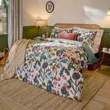Florapedia Printed Floral King Duvet Cover Set Oatmeal