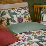 Florapedia Printed Floral King Duvet Cover Set Oatmeal