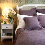 Stonewash Cotton Plum Bedspread - 250 x 260 cm
