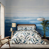 Calathea Double Duvet Cover Set Cornflower