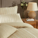 Harrison Stripe Double Duvet Set Linen