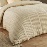 Harrison Stripe Super King Duvet Set Linen