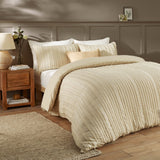 Harrison Stripe Double Duvet Set Linen