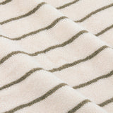 Hebden Narrow Stripe Bath Sheet Olive