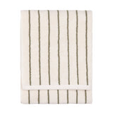 Hebden Narrow Stripe Bath Sheet Olive