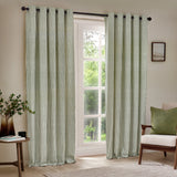 Hebden Striped Lined Eyelet Curtains 229X229cm Forest Green