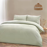 Heaton Stripe Double Duvet Set Khaki