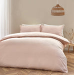 Heaton Stripe King Size Duvet Set Baked Earth