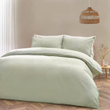 Heaton Stripe King Size Duvet Set Khaki