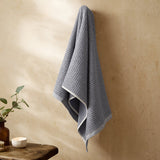Hebden Textured Waffle Bath Towel Denim Blue