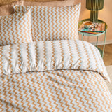 Izzie Reversible King Duvet Set Blue/Caramel