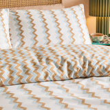 Izzie Reversible King Duvet Set Blue/Caramel