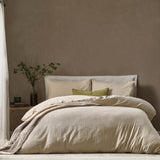 Malton Stripe King Duvet Set Linen