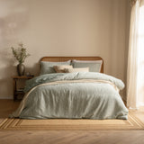 Perrie Leaf Muslin Forest King Duvet Set