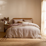 Perrie Leaf Muslin Cinnamon Super King Duvet Set