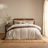 Perrie Leaf Muslin Natural Single Duvet Set