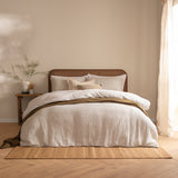 Perrie Leaf  Muslin Natural Super King Duvet Set