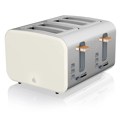 Swan 4 Slice Nordic Style Toaster White