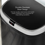 Townhouse 42L Black Square Sensor Bin