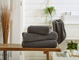 Sereno Soft Textured Bath Sheet Steel