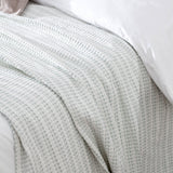 Waffle Textured Bedspread Eucalyptus