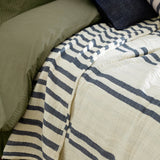 Woven Stripe Bedspread Dusk Blue