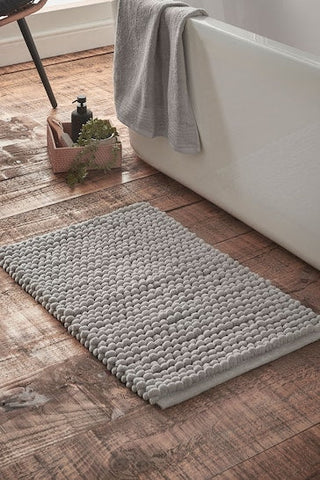 Aspen Bobble Grey Bath Mat