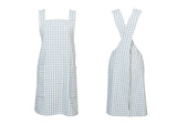 Gingham Crossback Apron Blue