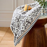 Alba/Maira Bath Sheet Charcoal & Chalk