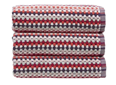 Carnaby Stripe Berry Bath Towel