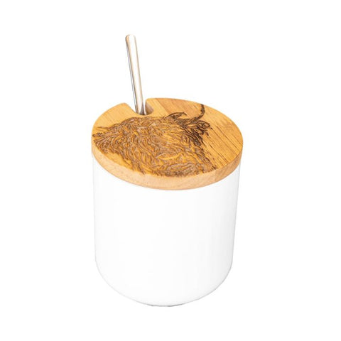 Jar & Spoon Set - Highland Cow