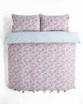Clover Powder Blue/Madder Double Duvet Cover Set