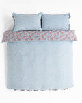 Clover Powder Blue/Madder King Duvet Cover Set