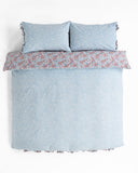 Clover Powder Blue/Madder King Duvet Cover Set