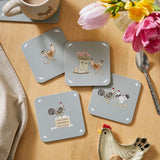 Hen House Lane Coasters 4Pk