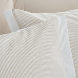 Seersucker Woven Stripe Natural Double Duvet Set