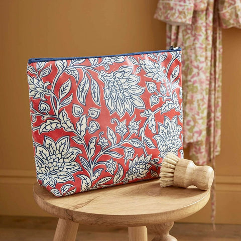 Rowallane Bathroom Wash Bag Small Blue/Red