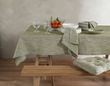 Chambray Table Cloth Olive Lrg