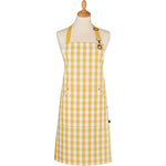 Apron Cotton Gingham Yellow