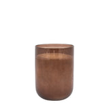 Pomegranate Brown Glass Candle Lrg