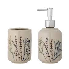 Bea Soap Dispenser Set Stoneware Natural