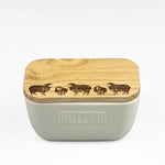 Sheep White Butter Dish
