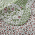 Matilda Green Patchwork Bedspread