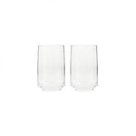Contemporary Clear Large Tumblers (Box of 2)