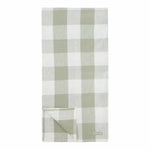 Sage Green Gingham Linen Table Runner