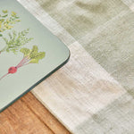 Sage Green Gingham Linen Table Runner