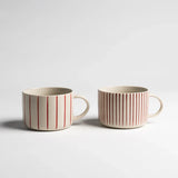 Yarrow Mug Brushed Earth Red Large Set of 2