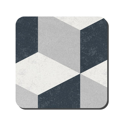 Denby Grey Geometric Square Coasters Set of 6