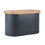 Denby Bread Bin with Bamboo Lid - Grey