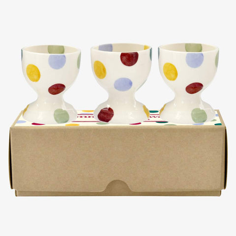 Emma Bridgewater Polka Dot Set Of 3 Egg Cups Boxed